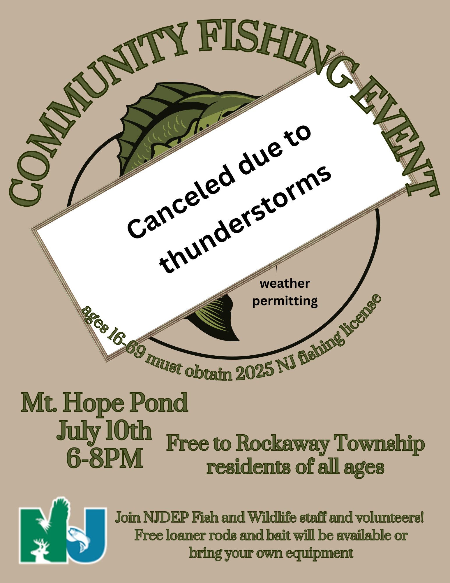 fishing event cancel